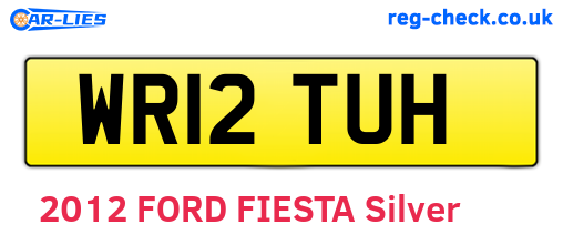 WR12TUH are the vehicle registration plates.