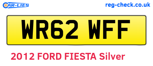 WR62WFF are the vehicle registration plates.