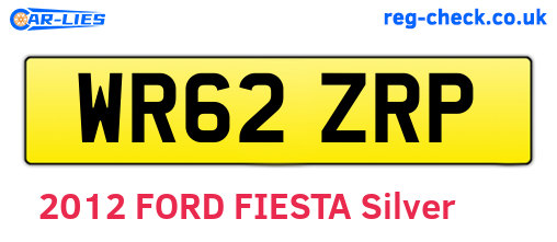 WR62ZRP are the vehicle registration plates.