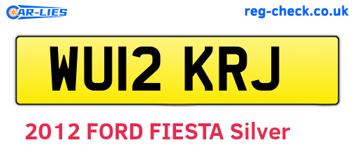 WU12KRJ are the vehicle registration plates.