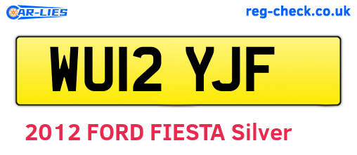 WU12YJF are the vehicle registration plates.