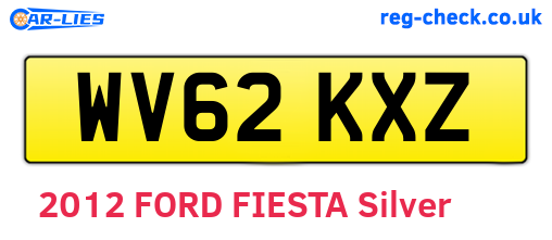 WV62KXZ are the vehicle registration plates.