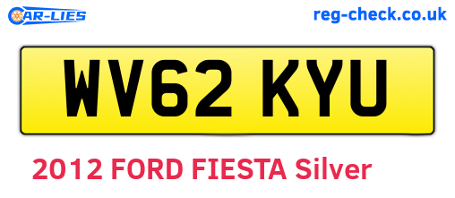 WV62KYU are the vehicle registration plates.
