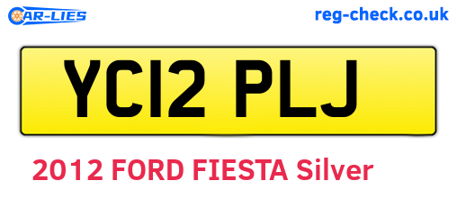 YC12PLJ are the vehicle registration plates.