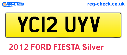 YC12UYV are the vehicle registration plates.