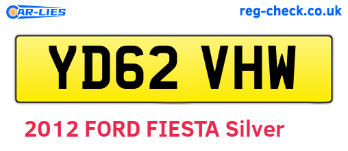 YD62VHW are the vehicle registration plates.