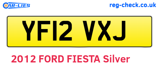 YF12VXJ are the vehicle registration plates.