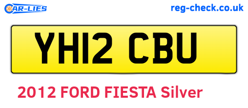 YH12CBU are the vehicle registration plates.