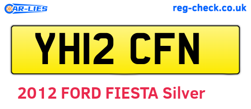 YH12CFN are the vehicle registration plates.