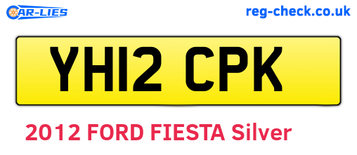 YH12CPK are the vehicle registration plates.