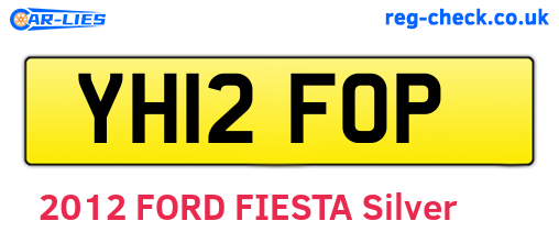 YH12FOP are the vehicle registration plates.