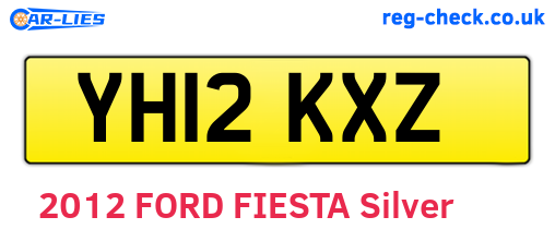 YH12KXZ are the vehicle registration plates.