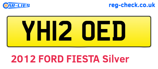 YH12OED are the vehicle registration plates.