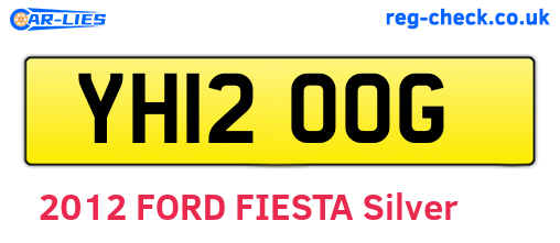YH12OOG are the vehicle registration plates.