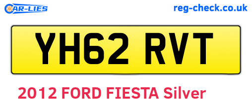 YH62RVT are the vehicle registration plates.