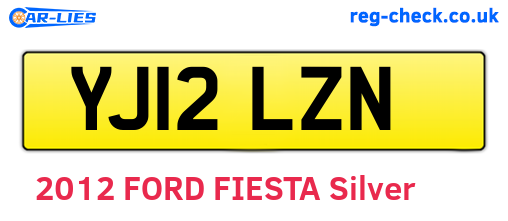 YJ12LZN are the vehicle registration plates.
