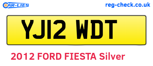 YJ12WDT are the vehicle registration plates.