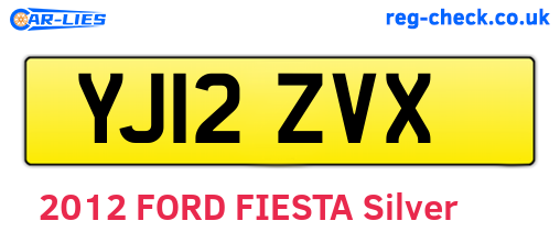YJ12ZVX are the vehicle registration plates.