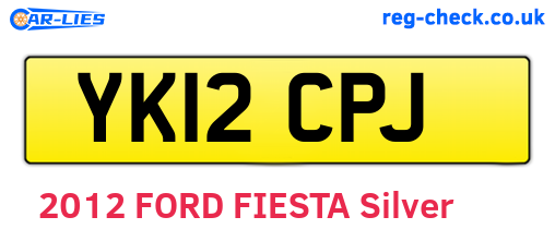 YK12CPJ are the vehicle registration plates.