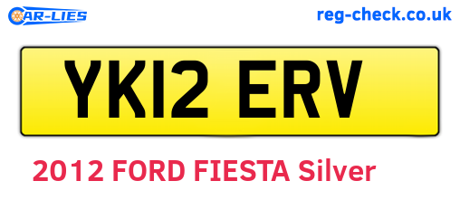 YK12ERV are the vehicle registration plates.