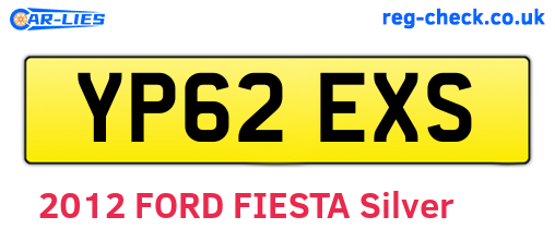 YP62EXS are the vehicle registration plates.