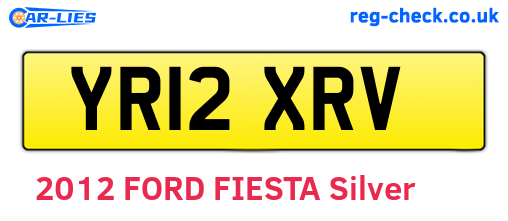 YR12XRV are the vehicle registration plates.