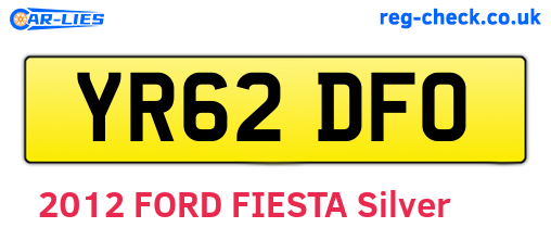 YR62DFO are the vehicle registration plates.