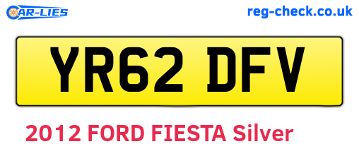YR62DFV are the vehicle registration plates.
