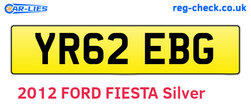 YR62EBG are the vehicle registration plates.