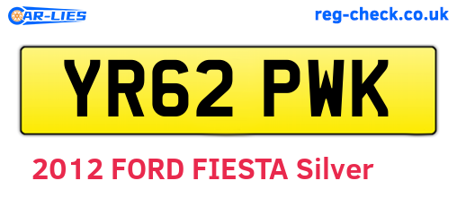 YR62PWK are the vehicle registration plates.