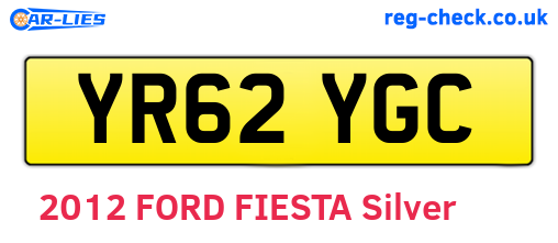 YR62YGC are the vehicle registration plates.