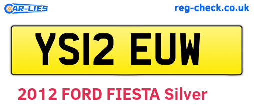 YS12EUW are the vehicle registration plates.