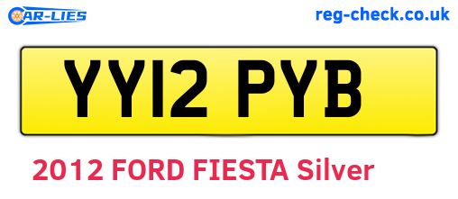 YY12PYB are the vehicle registration plates.