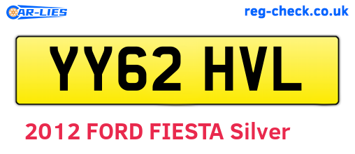 YY62HVL are the vehicle registration plates.