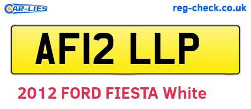 AF12LLP are the vehicle registration plates.