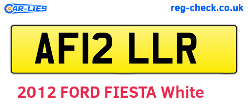 AF12LLR are the vehicle registration plates.