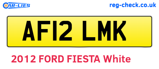 AF12LMK are the vehicle registration plates.