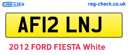 AF12LNJ are the vehicle registration plates.