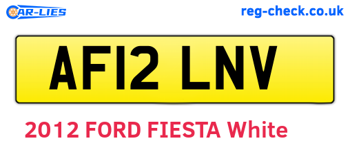 AF12LNV are the vehicle registration plates.