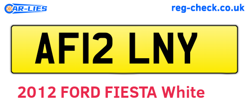 AF12LNY are the vehicle registration plates.