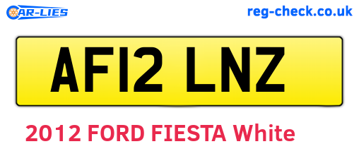 AF12LNZ are the vehicle registration plates.