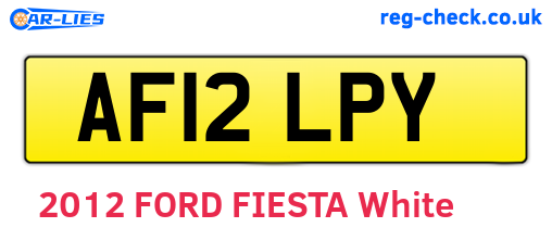 AF12LPY are the vehicle registration plates.