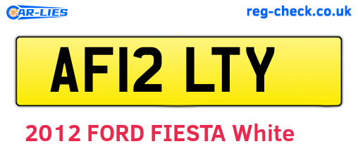 AF12LTY are the vehicle registration plates.