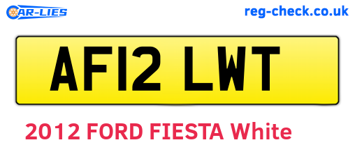 AF12LWT are the vehicle registration plates.