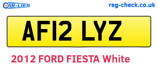 AF12LYZ are the vehicle registration plates.