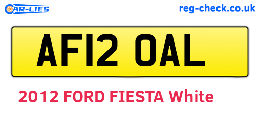 AF12OAL are the vehicle registration plates.