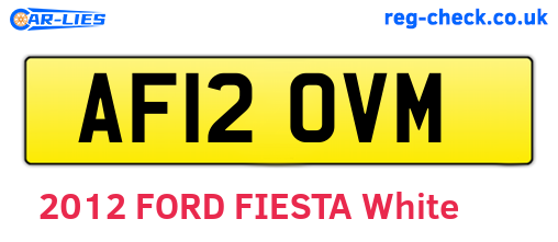 AF12OVM are the vehicle registration plates.