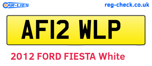AF12WLP are the vehicle registration plates.