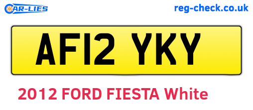 AF12YKY are the vehicle registration plates.