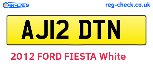 AJ12DTN are the vehicle registration plates.